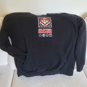 Nintendo Super Mario Black Graphic Crewneck Sweater